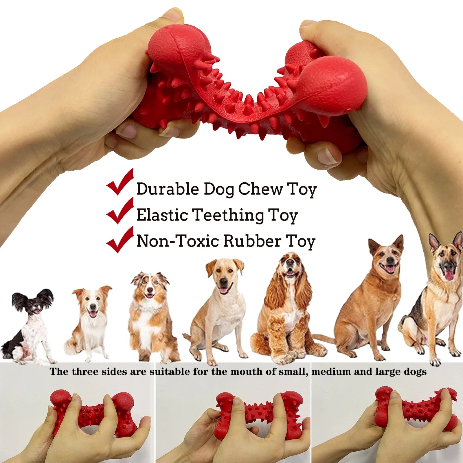 Rubber Dog Bone for Aggressive Chewers 