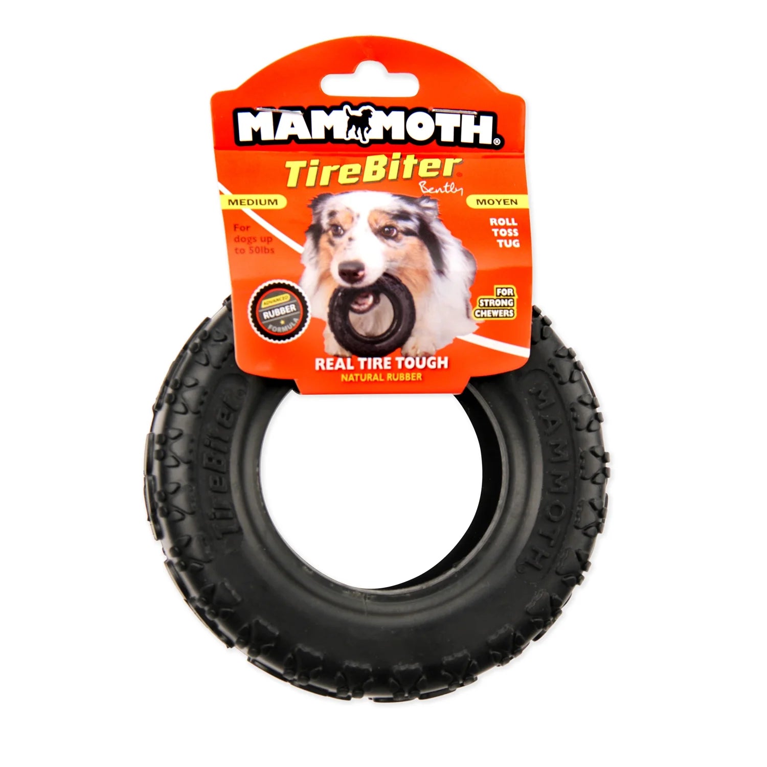 Tirebiter Advanced Rubber Dog Toy, Medium, 5"