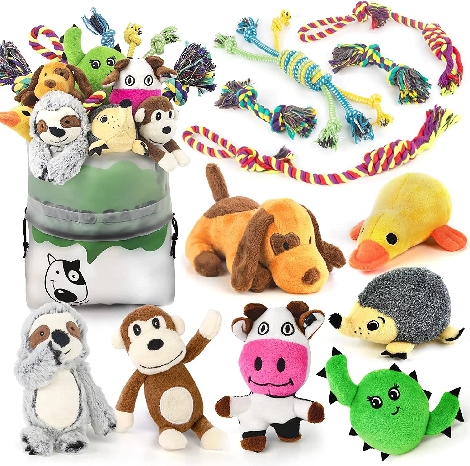 Dog Squeaky Toys for Small Dogs, 12 Pack 