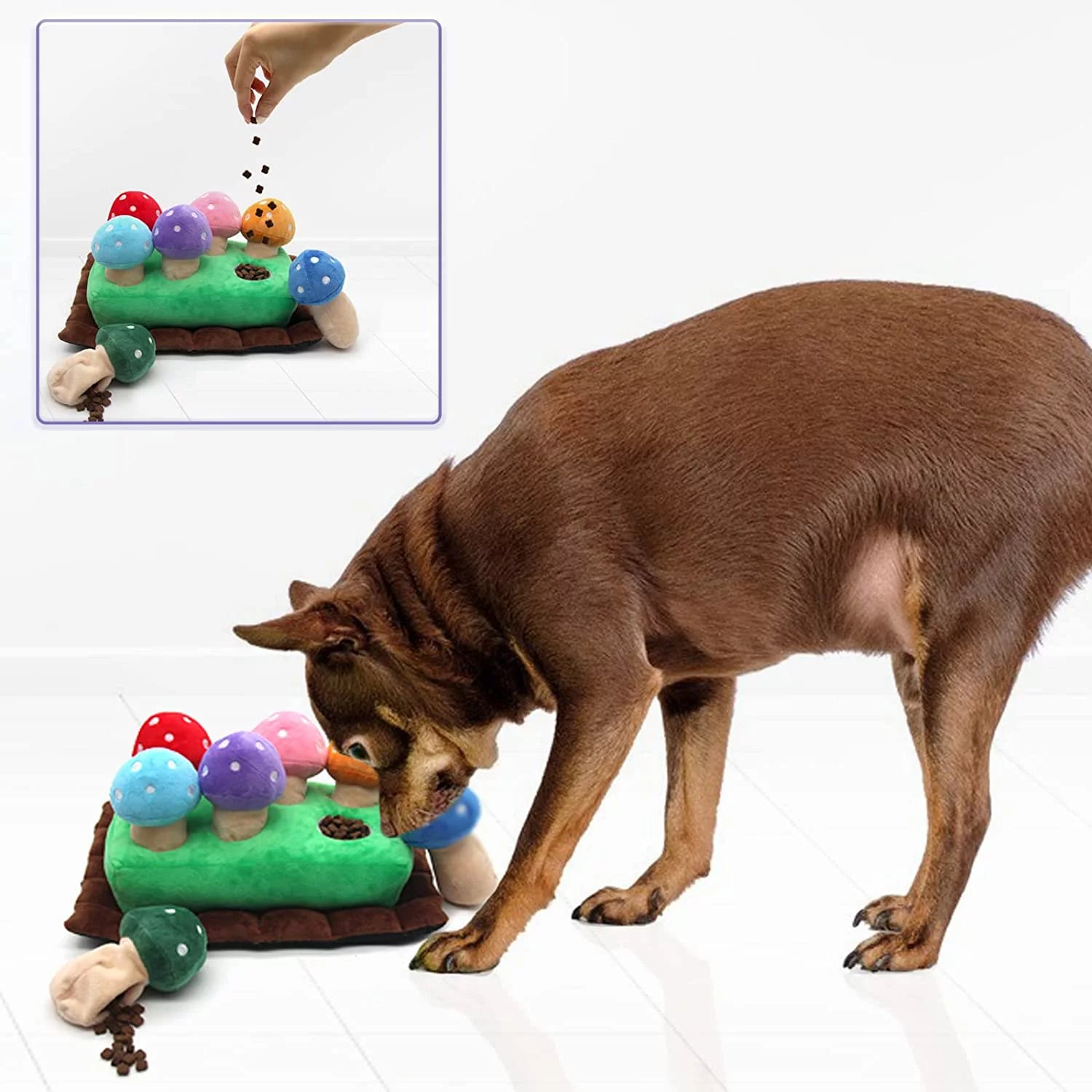 Dog Plush Toy Interactive Squeaky Hide and Seek Plush Dogs Toys