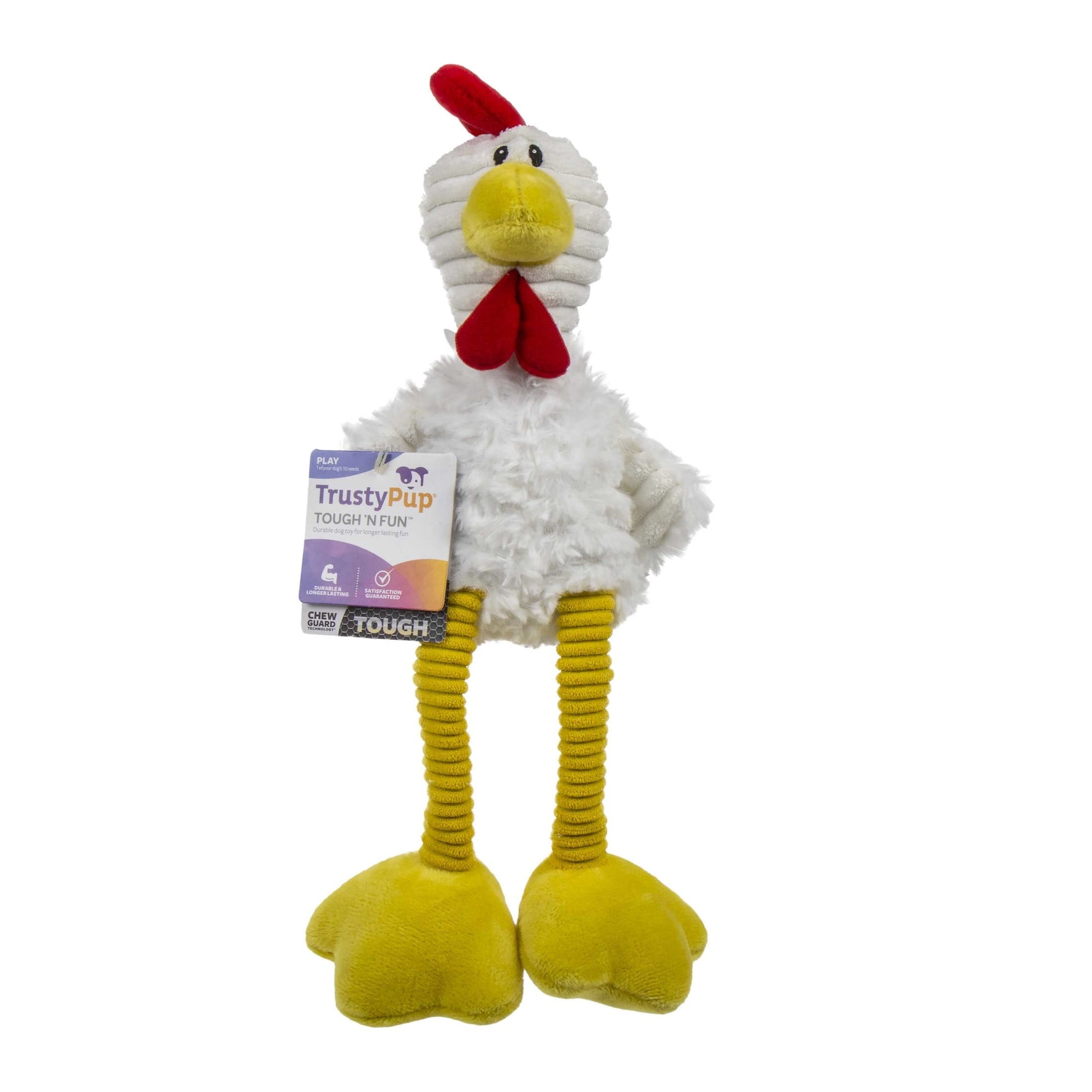 Tall Toes Plush Squeaky Chicken Tough Toy