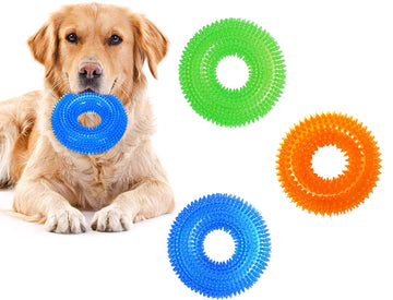 3 Pack Squeaky Doughnuts for Aggressive Chewers