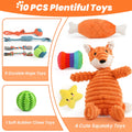 Dog Toys for Small Dogs ,10 Pack Puppy Chew Toys for Teething and Training with Plush Squeaky Toys, Treat Ball and Rope Toys to Keep Them Busy