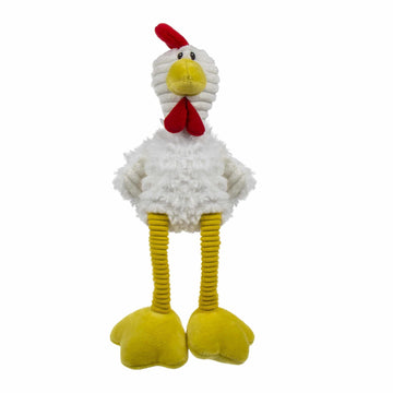 Tall Toes Plush Squeaky Chicken Tough Toy