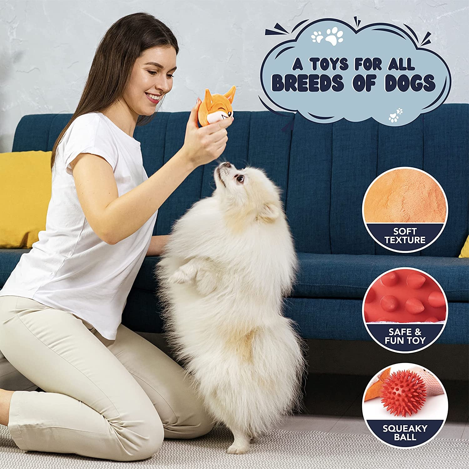 Dog Toys for Aggressive Chewers (3In1) 