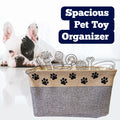 Pet Toy Storage Bin for Dogs and Puppies, 9” X 15.5” X 10”, Grey