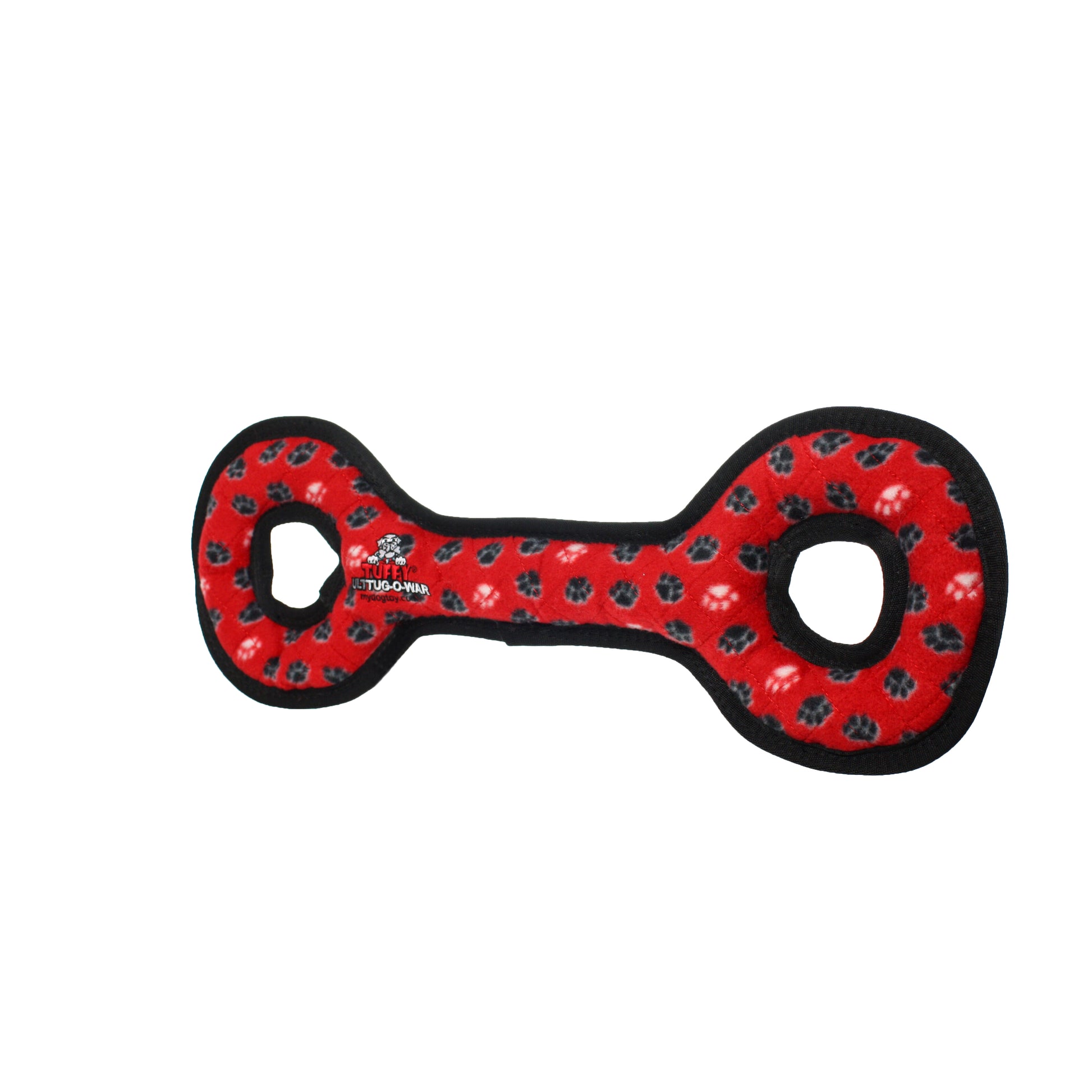 Tuffy Ultimate Tug-O-War Red Paw, Squeaky and Durable Dog Toy