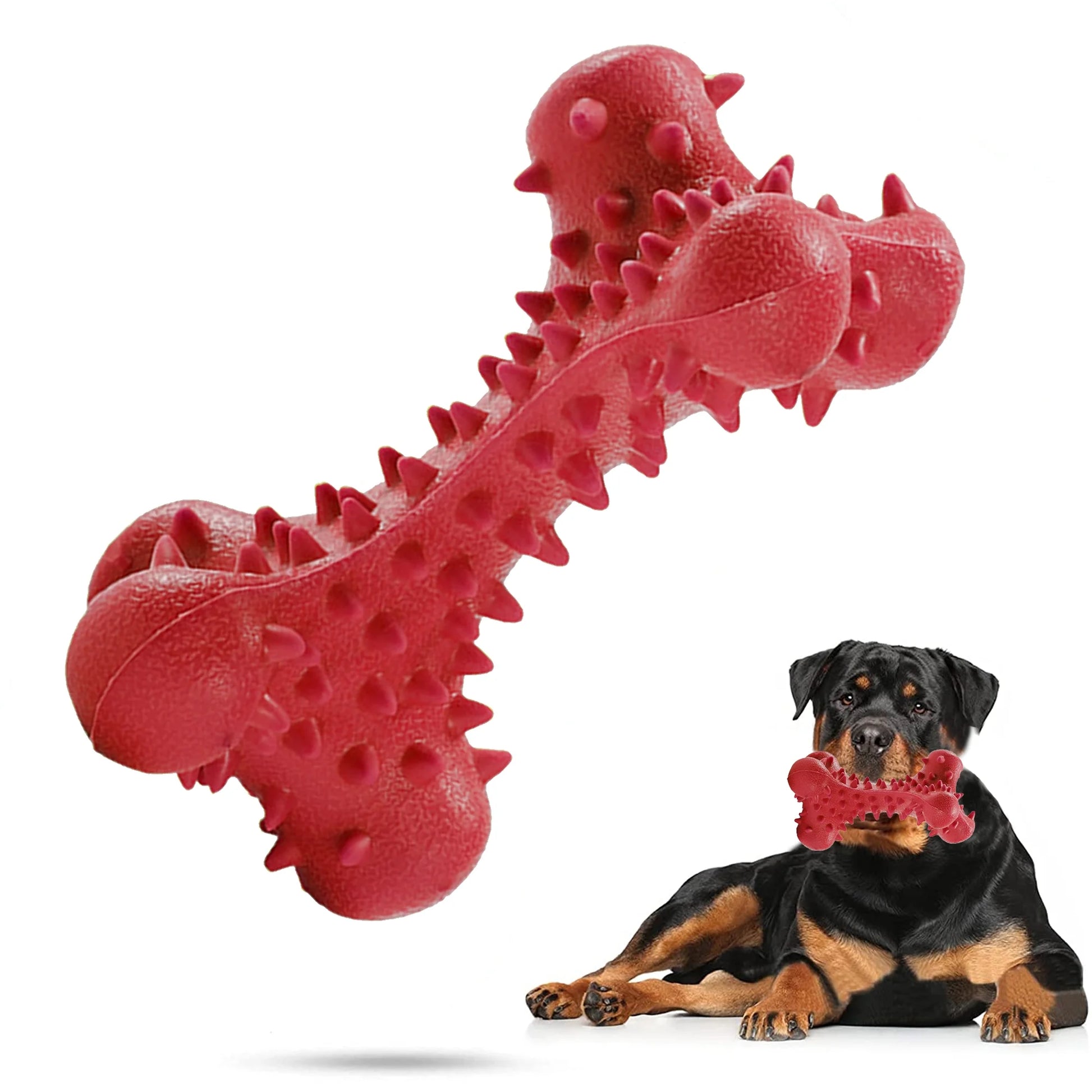 Rubber Dog Bone for Aggressive Chewers 